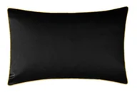 Pościel - Poszewka satynowa SAN ANTONIO czarna ze złotą lamówką 40x40 MARO HOME - miniaturka - grafika 1