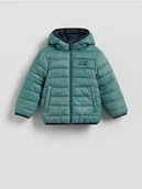 Kombinezony dla dzieci - Reserved - Dwustronna kurtka z kapturem - morski - miniaturka - grafika 1