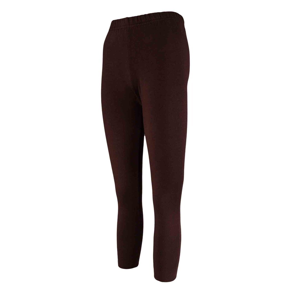 Legginsy ocieplane dziewczęce, gładkie, brązowe, Tup Tup
