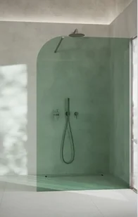 ADNaturalnie Kabina prysznicowa WALK IN przyścienna GARDA WALL 110x194 cm szkło zielone wykończenie CHROM z powłoką NANO SPR-005ZL-110CH - Kabiny prysznicowe - miniaturka - grafika 1