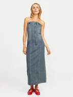 Sukienki - JJXX Sukienka jeansowa Tinga 12260695 Niebieski Slim Fit - miniaturka - grafika 1