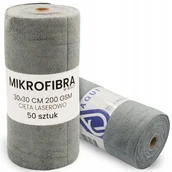 Akcesoria do mycia samochodu - RĘCZNIKI Z MIKROFIBRY NA ROLCE SZMATKI ŚCIERECZKI DELIKATNE 30x30cm 50szt - miniaturka - grafika 1
