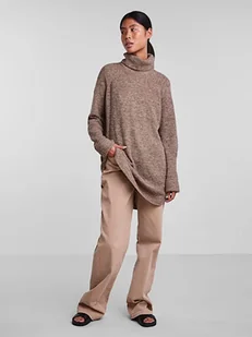 Pieces Sweter w kolorze jasnobrązowym - Swetry damskie - miniaturka - grafika 1