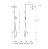 Zestawy prysznicowe - Roca L20 Zestaw prysznicowy natynkowy z deszczownicą chrom A5A9709C00 - miniaturka - grafika 1