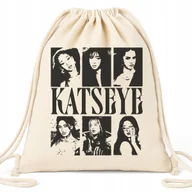 Plecaki worki - Worek EKO Beżowy KATSEYE Na Buty Kapcie Do Przedszkola K-pop Prezent Wzory - miniaturka - grafika 1