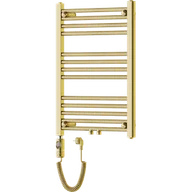 Grzejniki łazienkowe - Mexen Mars grzejnik elektryczny 700 x 500 mm, 300 W, złoty - W110-0700-500-2300-50 - miniaturka - grafika 1