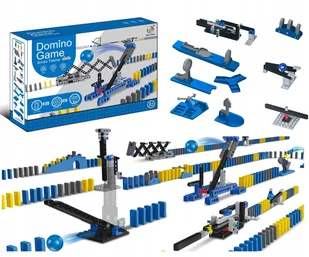 DOMINO Z PRZESZKODAMI I WYRZUTNIAMI 120 ELEMENTÓW BRICKS GAME BLD - Klocki - miniaturka - grafika 1