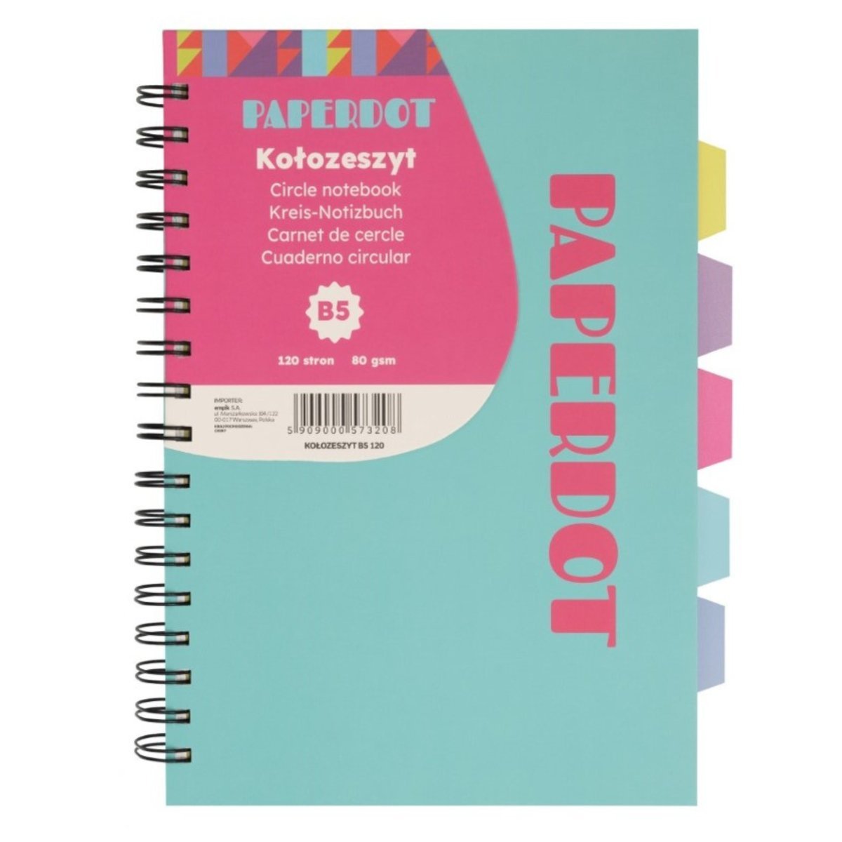 Paperdot, Kołozeszyt, B5, 120, NIEBIESKI
