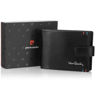 Zapinany portfel męski Pierre Cardin z przeszyciami YS606 8806A z RFID - Portfele - miniaturka - grafika 1
