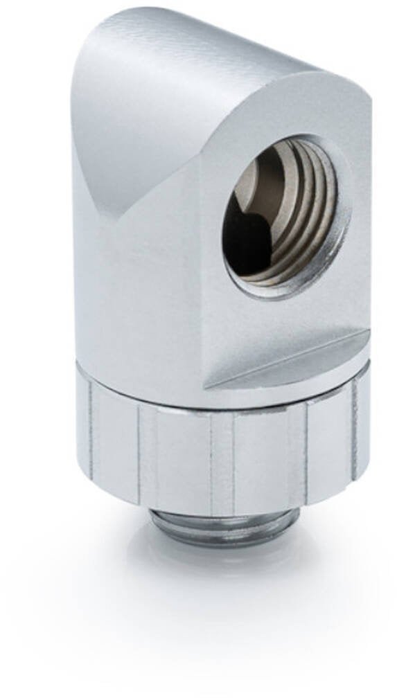 BitsPower Artemis 90 Grad Fitting - obrotowy, srebrny piaskowany BPM-AT90R-SL