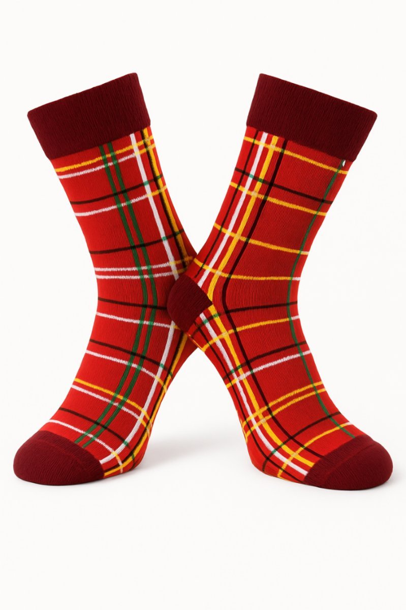 SKARPETY DAMSKIE SKARPETKI BAWEŁNIANE ŚWIĄTECZNE KRATKA NA PREZENT 35-37 Damskie 38-40