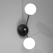 Lampy ścienne - Milagro Kinkiet JOY BLACK 2xE14 MLP7526 - miniaturka - grafika 1