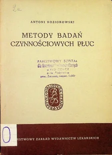 Metody badań czynnościowych płuc - Książki medyczne - miniaturka - grafika 1