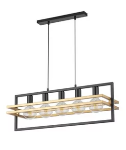 Merci lampa wisząca 5-punktowa czarna/złota 32395 - Lampy sufitowe - miniaturka - grafika 1
