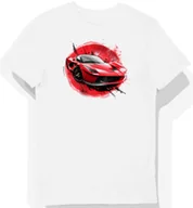 Koszulki męskie - Koszulka męska biała Inspiracja Supersamochodem LaFerrari XXL - miniaturka - grafika 1
