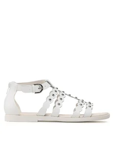 Geox Sandały J Sandal Karly Girl J3535D043BCC1000 D Biały - Buty dla dziewczynek - miniaturka - grafika 1