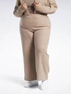 Spodnie sportowe damskie - Reebok Spodnie dresowe Reebok Classics Reverse Fleece Wide Leg Joggers (Plus Size) IB4453 Brązowy - grafika 1