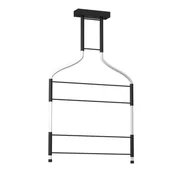 Lampy sufitowe - Wisząca lampa do salonu Alha 9058 Dohar LED 36W 4000K podwójna metal czarny biały - miniaturka - grafika 1