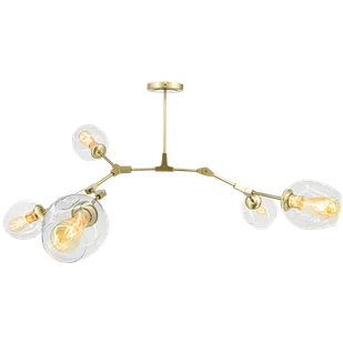 Elem Boston 1962/5 GOLD - 21QG plafon lampa sufitowa 2x60W E27 złoty/mosiądz - Lampy sufitowe - miniaturka - grafika 1