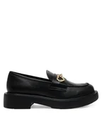 Półbuty damskie - LOVE MOSCHINO Lordsy JA10394G1MIA0000 Czarny - miniaturka - grafika 1