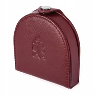 Portfele - Podkówka portfel etui na pieniądze banknotówka skórzana skóra Bordowa - miniaturka - grafika 1