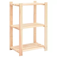 Szafy i regały magazynowe - Regał z 3 półkami, 60x38x90 cm, lita sosna FSC, 150 kg - miniaturka - grafika 1