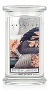 Świece - Kringle Candle Duża Świeca Zapachowa Z Dwoma Knotami Knitted Cashmere 623G - miniaturka - grafika 1