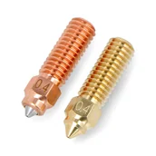 Filamenty i akcesoria do drukarek 3D - Zestaw dysz 0,4mm M6 do drukarek 3D Creality - filament 1,75mm - stal hartowana i mosiądz - miniaturka - grafika 1