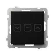 Wyłączniki światła i elektryczne - Wyłącznik dotykowy żaluzjowy SONATA Touch - czarne szkło mrożone - miniaturka - grafika 1