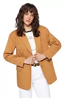 Kurtki damskie - Trendyol Damska kurtka, brązowa, odzież wierzchnia oversize, Wielbłądzi, 36 - miniaturka - grafika 1
