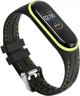 Akcesoria do smartwatchy - Pasek Beline Smart do Xiaomi Mi Band 3/4 Czarno-limonkowy (5905359814184) - miniaturka - grafika 1