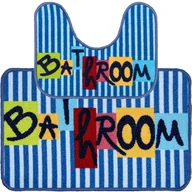 Dywaniki łazienkowe - KOMPLET DYWANIK ŁAZIENKOWY 2EL STELLA NIEBIESKI - miniaturka - grafika 1