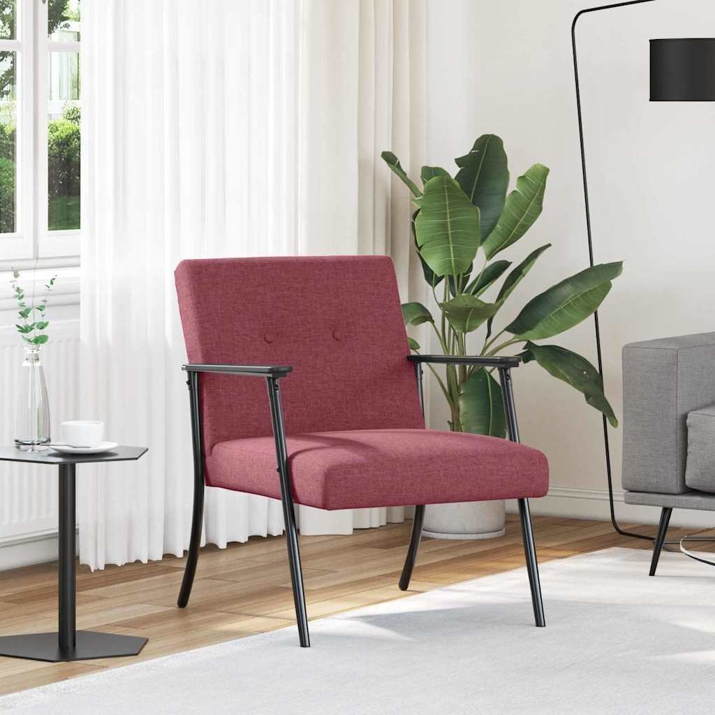 vidaXL fotel Czerwone wino 59 x 75 x 78 cm tkanina