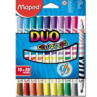 Maped Flamastry dwustronne Duo, 10 szt - 20 kolorów 847010 - Przybory szkolne - miniaturka - grafika 2