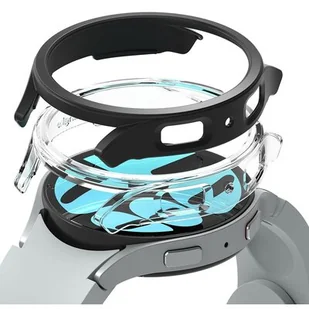 Etui SAMSUNG GALAXY WATCH 6 (44MM) Ringke Slim 2-pack czarne transparentne - Akcesoria do smartwatchy - miniaturka - grafika 1