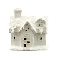 Figurki dekoracyjne - Figurka ceramiczna Dom LED 31,5 cm - miniaturka - grafika 1