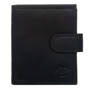 Mały Portfel Męski RFiD Skórzany Natural Brand Czarny - Portfele - miniaturka - grafika 1