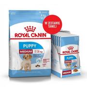 Mokra karma dla psów - Royal Canin Medium Puppy 15kg + 10x140g saszetka 3182550402132/0 - miniaturka - grafika 1