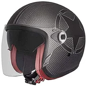 Kaski motocyklowe - PREMIER KASK VINTAGE Star Carbon BM, szary węgiel/biały, L - miniaturka - grafika 1