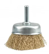 Materiały ścierne - Vorel Szczotka czołowa z trzepieniem 75 mm, drut karbowany 06988 - miniaturka - grafika 1