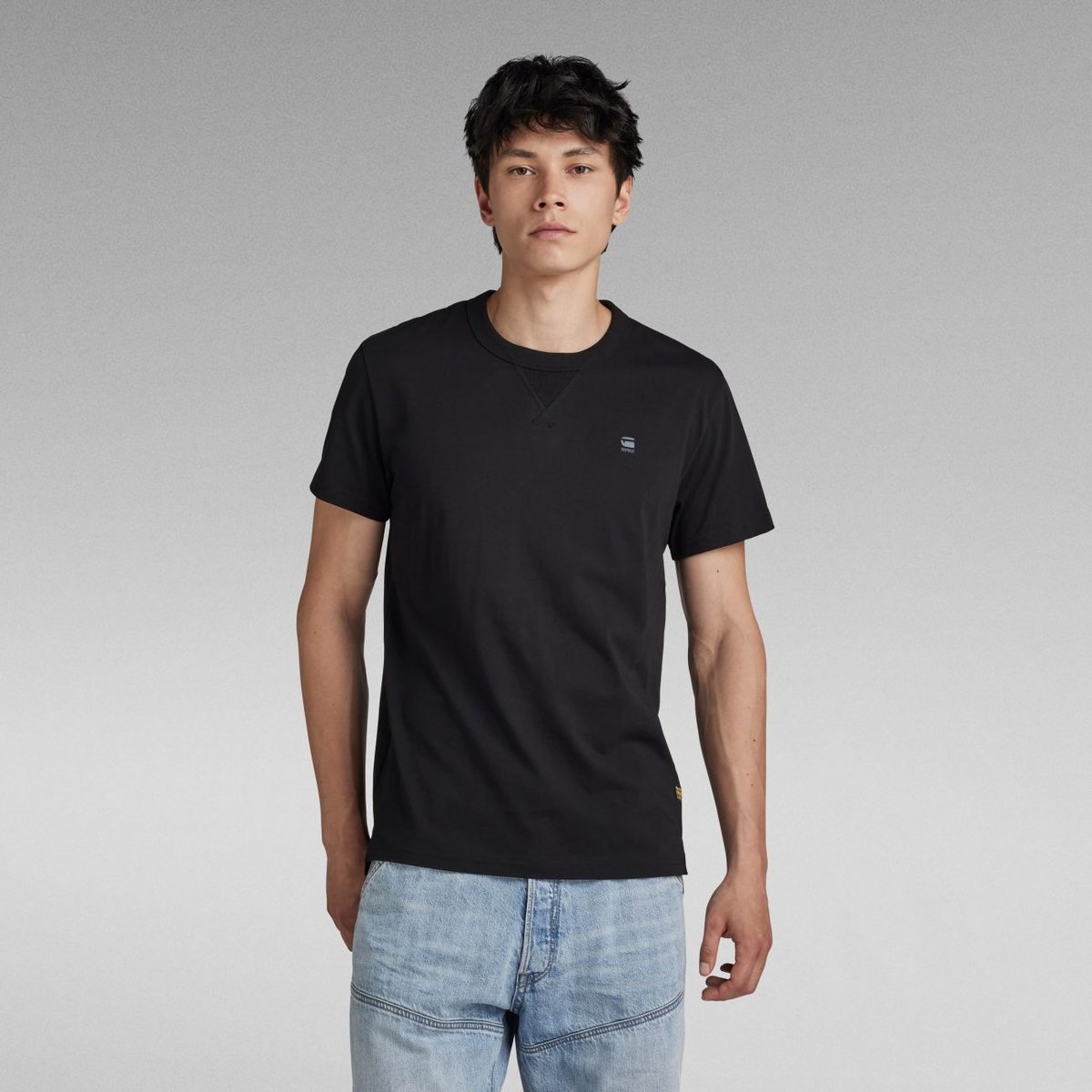 t-shirt uomo g-star d24449 336 - nifous base 6484 black