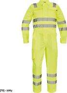 Odzież robocza - CERVA PATERNA HV męski roboczy kombinezon Hi-Vis z odblaskowymi taśmami - żółty 54 - miniaturka - grafika 1