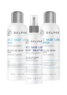 Farmacia Verde Delpos - Zestaw 3 dermokosmetyków na wypadanie włosów. Szampon, płyn do skóry głowy, maska. - Zestawy kosmetyków damskich - miniaturka - grafika 1