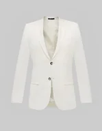 Marynarki męskie - marynarka do zestawu lido biały slim fit - miniaturka - grafika 1