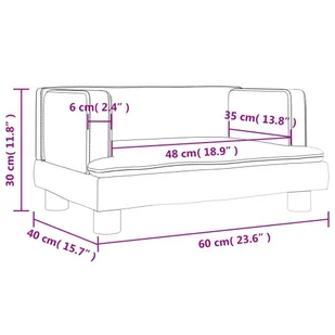 Sofa dla dzieci, kremowa, 60x40x30 cm, sztuczna skóra Lumarko! - Sofy i kanapy - miniaturka - grafika 8