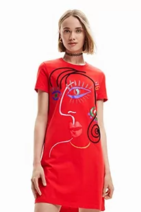 Desigual Sukienka damska, czerwony, S - Sukienki - miniaturka - grafika 1