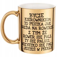 Kubki - Złoty kubek Bycie Kierownikiem Dla Kierownika Zabawy Prezent - miniaturka - grafika 1