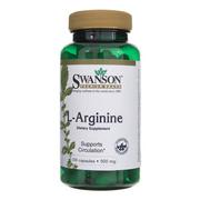 Aminokwasy - Swanson L-Arginina 500 mg 100 kapsułek (SW852) - miniaturka - grafika 1