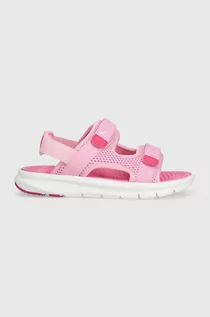 Buty dla dziewczynek - Puma sandały dziecięce Puma Evolve Sandal Jr kolor różowy - grafika 1