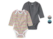 Body dla niemowląt - lupilu® Body niemowlęce z długim rękawem z bawełny organicznej, 2 sztuki - miniaturka - grafika 1